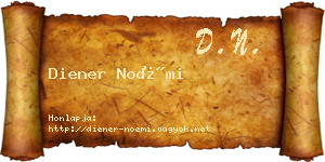 Diener Noémi névjegykártya